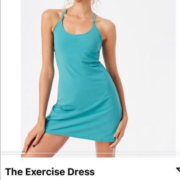 Outdoor voices exercise dress in succulent - Picture 1 of 3